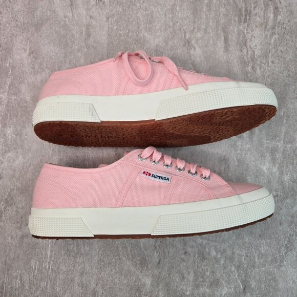 Superga Sneakers 9 Pink Canvas Streetwear Low Top Casual Normcore Lace Up Shoes - Picture 5 of 12